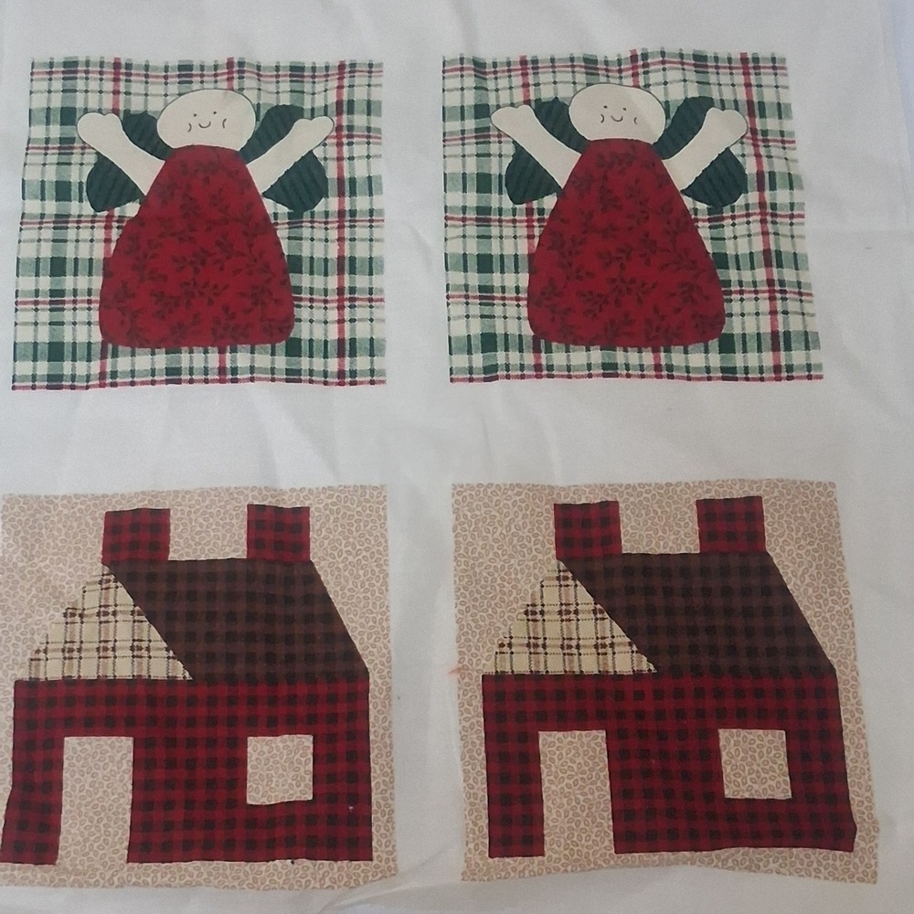 2 Vintage VIP Cranston Dreamspinners Yuletide Christmas Ornaments Fabric Panels - Picture 8 of 16